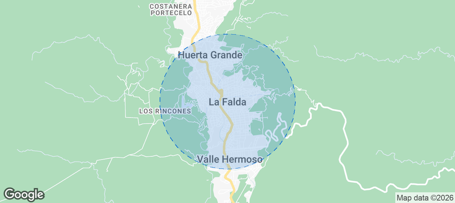 La Falda Airbnb map